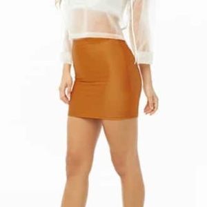 Sheeny mini skirt